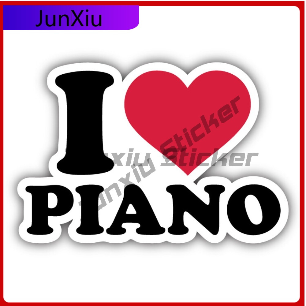 Laptop Accessories Must Have - I Love Piano 新しい必須アイテム 傷つきにくいモダンな車用デカールアクセサリー 防水ビニール製