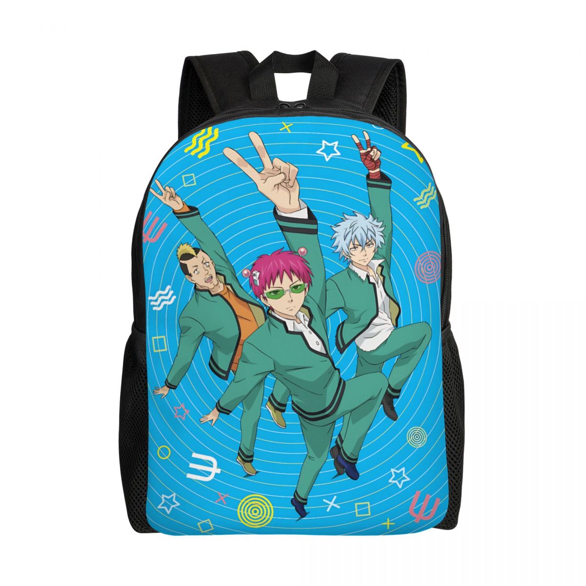 Laptop Accessories For College - パーソナライズされた S-Saikies K マンガかわいい旅行バックパック女性男性学校ラップトップブックバッグポスター大学生デイパックバッグ