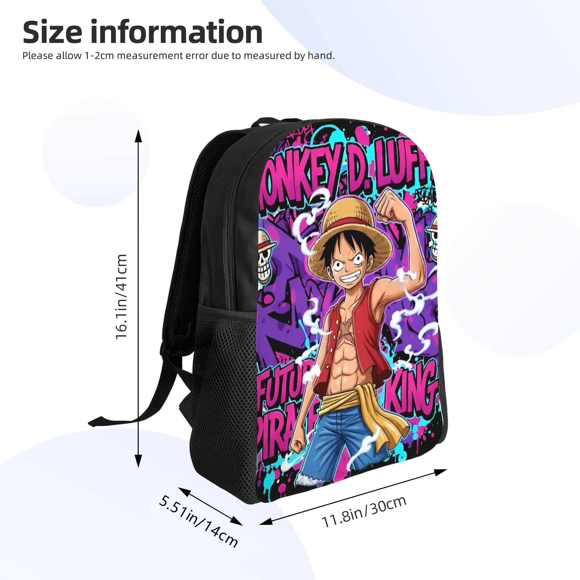 カスタムワンピース ルフィのトラベルバックパック 男女兼用  - Laptop Accessories For College のレビューと価格