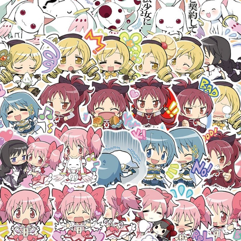 48 個の漫画魔法少女まどか☆マギカステッカー - 高品質の - Laptop Accessories Decoration のレビューと価格