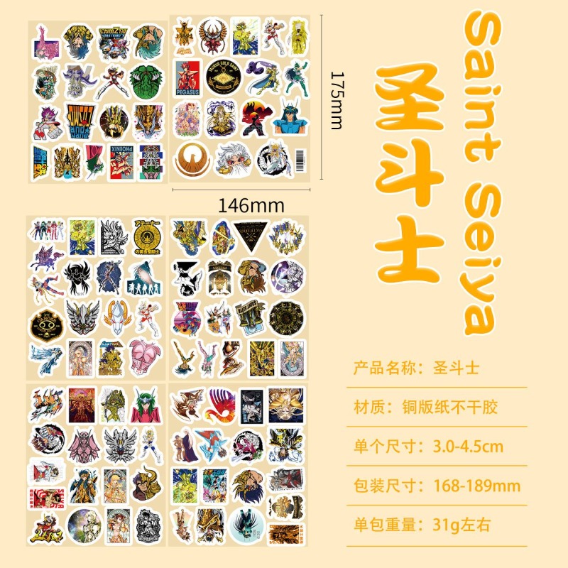 101 個聖闘士星矢アニメステッカー漫画キャラクター DIY - Laptop Accessories Decoration のレビューと価格