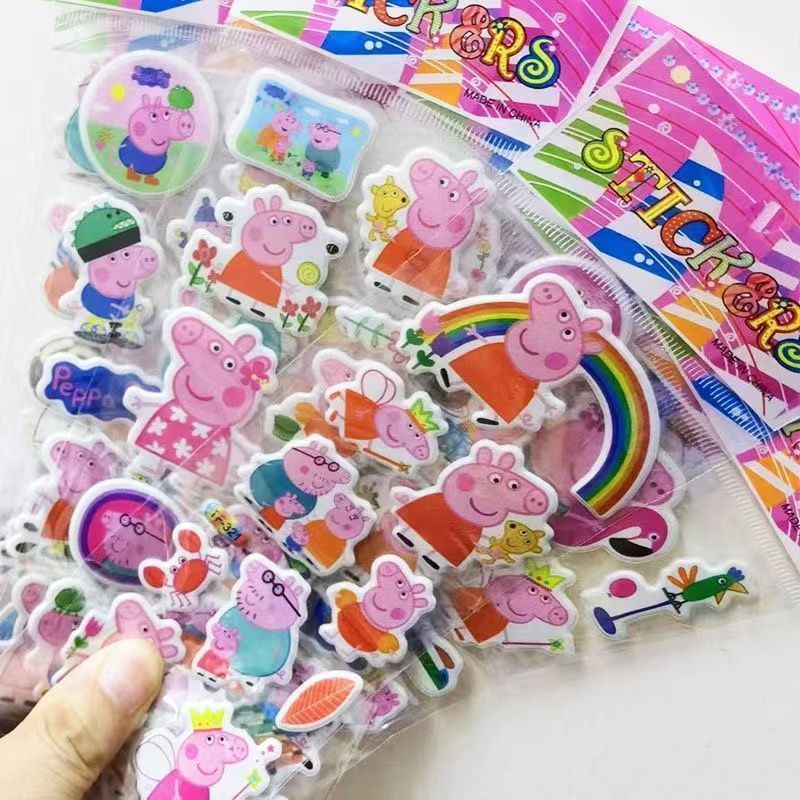 ペッパピッグ漫画ステッカー、ノートブックステッカー、男の子と - Laptop Accessories Decoration のレビューと価格