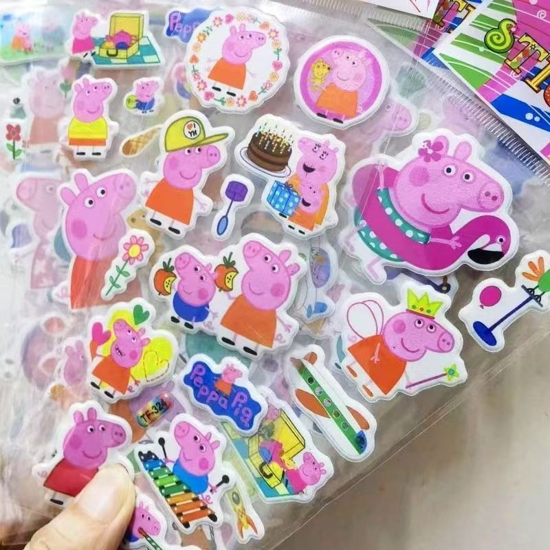 ペッパピッグ漫画ステッカー、ノートブックステッカー、男の子と - Laptop Accessories Decoration のレビューと価格