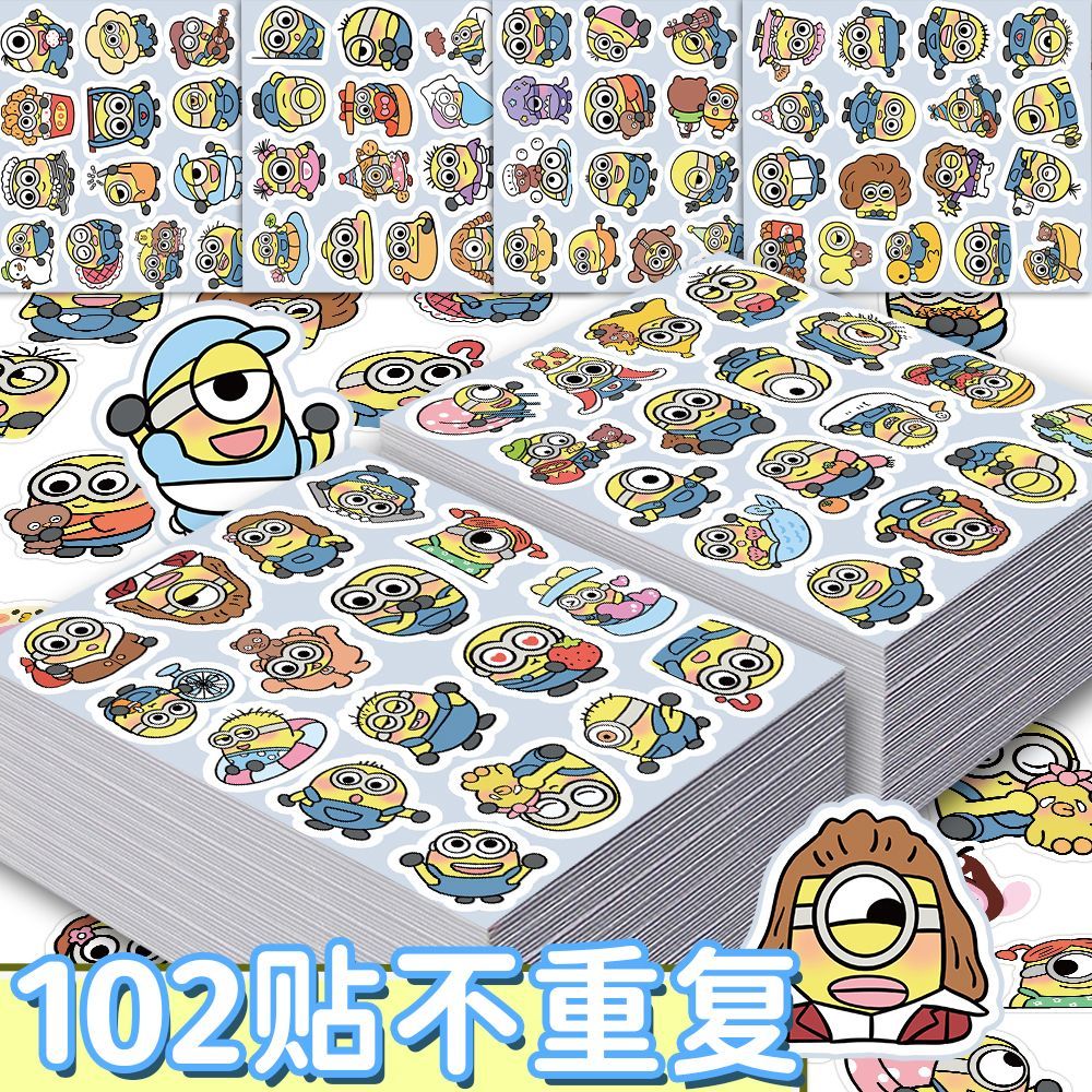 ミニオンズ映画アニメ漫画かわいい102枚ステッカー可愛いDI - Laptop Accessories Decoration のレビューと価格