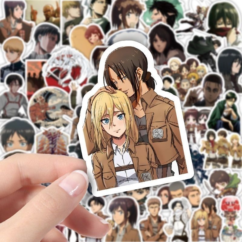 60枚入り 進撃の巨人 アニメステッカー かわいい 防水デカ - Laptop Accessories Decoration のレビューと価格