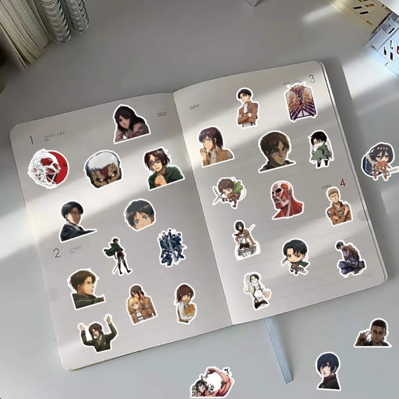 60枚入り 進撃の巨人 アニメステッカー かわいい 防水デカ - Laptop Accessories Decoration のレビューと価格