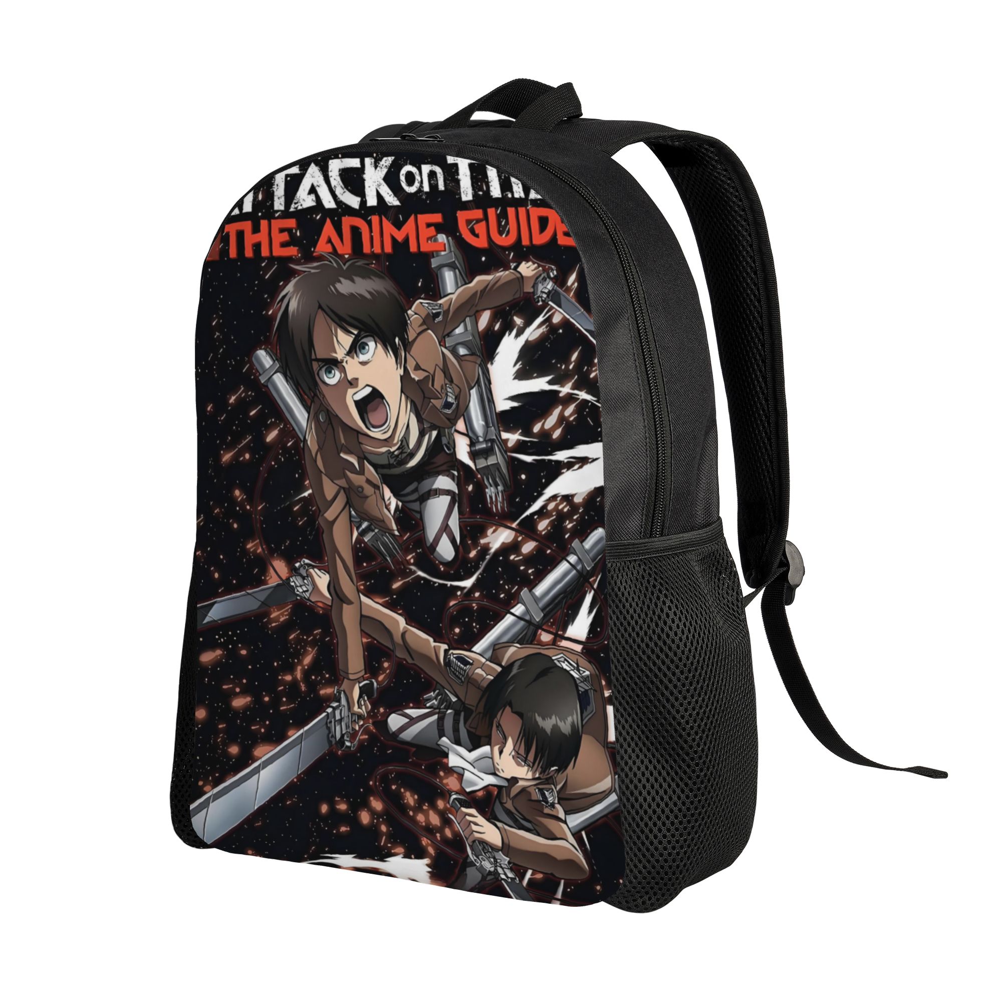 進撃の巨人トラベルバックパック男性女性スクールラップトップブ - Laptop Accessories For College のレビューと価格