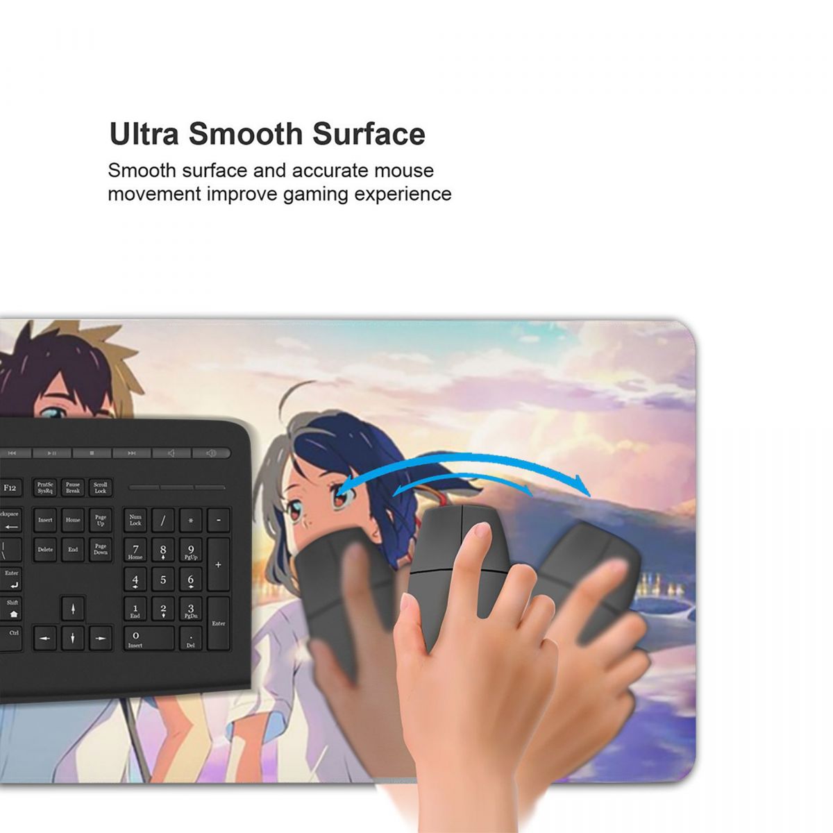 日本アニメ「君の名は」大型マウスパッドコンピュータキーボード - Laptop Accessories Name のレビューと価格