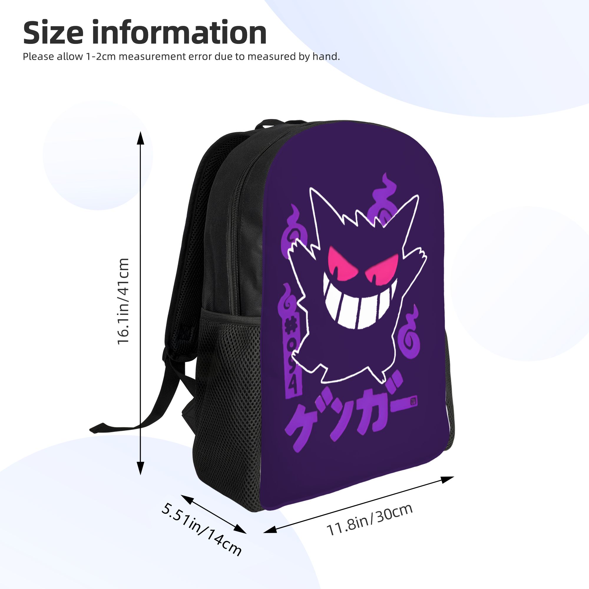 3Dプリント ポケモン ゲンガー バックパック 男の子 女の - Laptop Accessories For College のレビューと価格