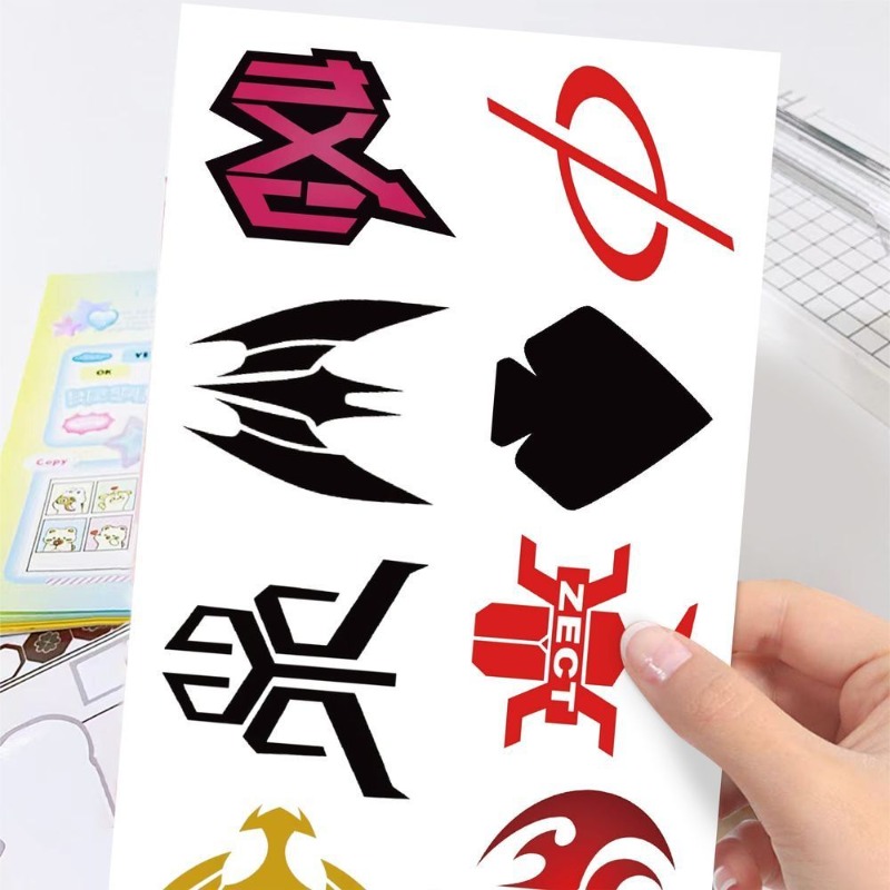60 枚の仮面ライダーロゴステッカークリエイティブデカール防 - Laptop Accessories Decoration のレビューと価格
